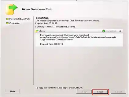 Move database path