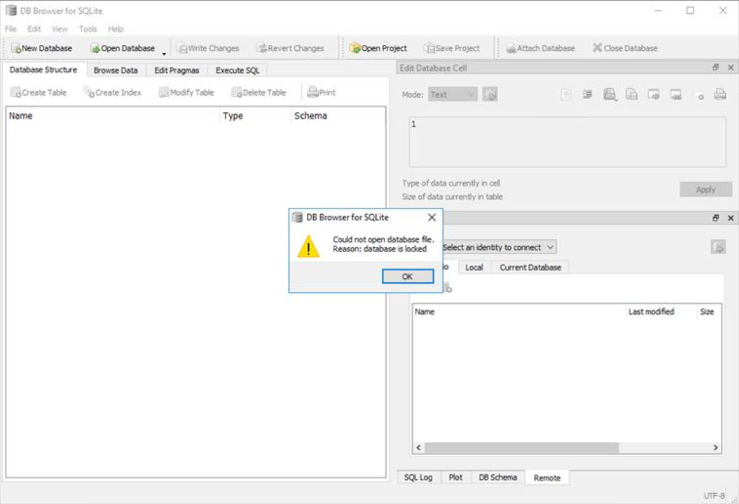 SQLite database